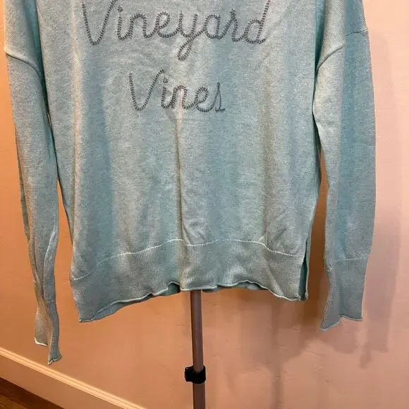 Vineyard Vines Women’s Hooded Knit Sweatshirt Medium - Picture 3 of 8